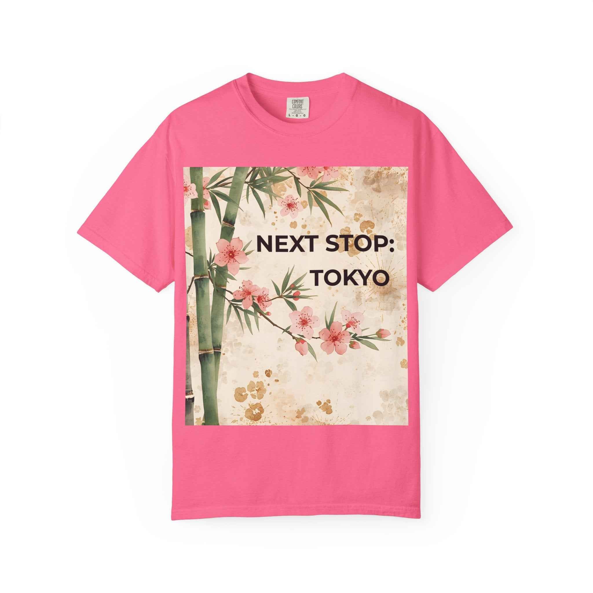 Tokyo Travel T-Shirt – "Next Stop: Tokyo" Floral Bamboo Design